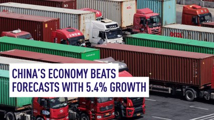 China’s economy beats forecasts with 5.4% growth