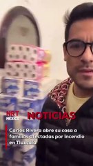 El cantate Carlos Rivera, conmovido por la tragedia en Tlaxcala, el cantante no dudó en ayudar, abriendo su hogar y organizando una colecta de víveres.