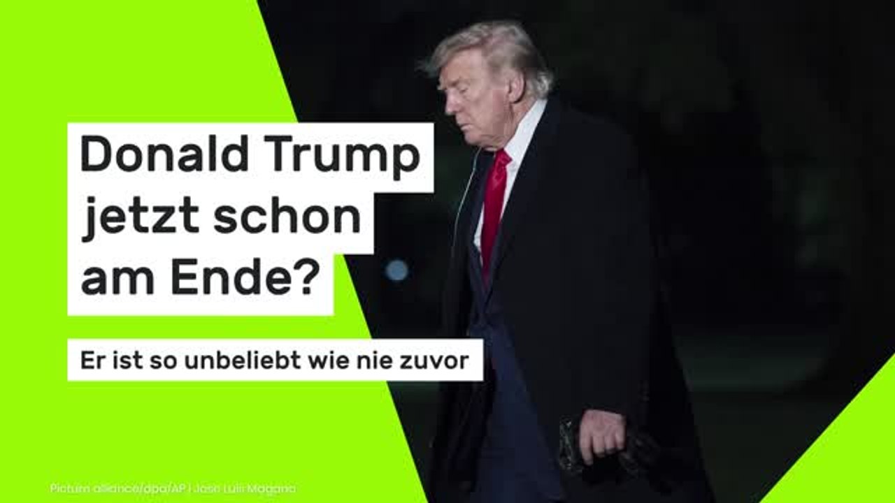 Donald Trump jetzt schon am Ende? Er ist so unbeliebt wie nie zuvor