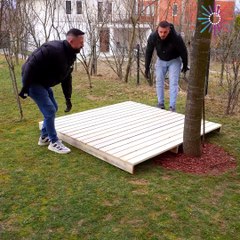 Making a lovely sitting spot around the tree🌳