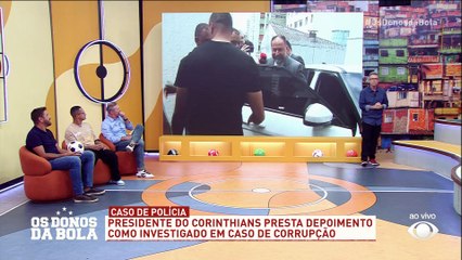Augusto Melo, presidente do Corinthians, presta depoimento em caso de corrupção