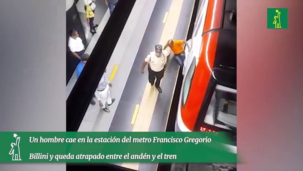 Un hombre cae en la estación del metro Francisco Gregorio Billini y queda atrapado entre el andén y el tren