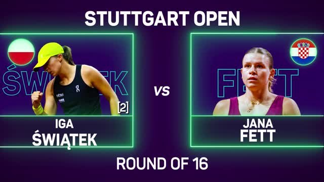 Swiatek defeats Fett to reach Stuttgart quarters