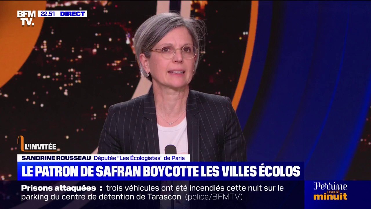 Safran veut boycotter les villes "Les Écologistes": "Si c'est pour détruire la planète, on a 500 emplois qui vont probablement durer un temps très court", affirme Sandrine Rousseau ("Les Écologistes")