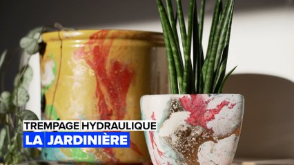 Trempage hydraulique : la jardinière en béton