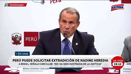 Nadine Heredia: Perú puede pedir a Brasil extradición de exprimera dama pese a asilo, afirma canciller