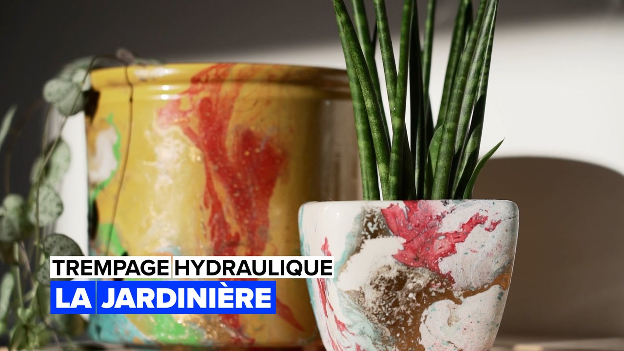 Trempage hydraulique : la jardinière en béton