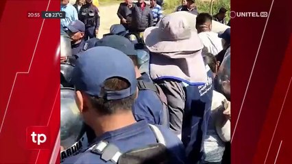 Tras acuerdo, pobladores de Cotapachi dejan salir a militares que llegaron a la planta industrializadora de basura