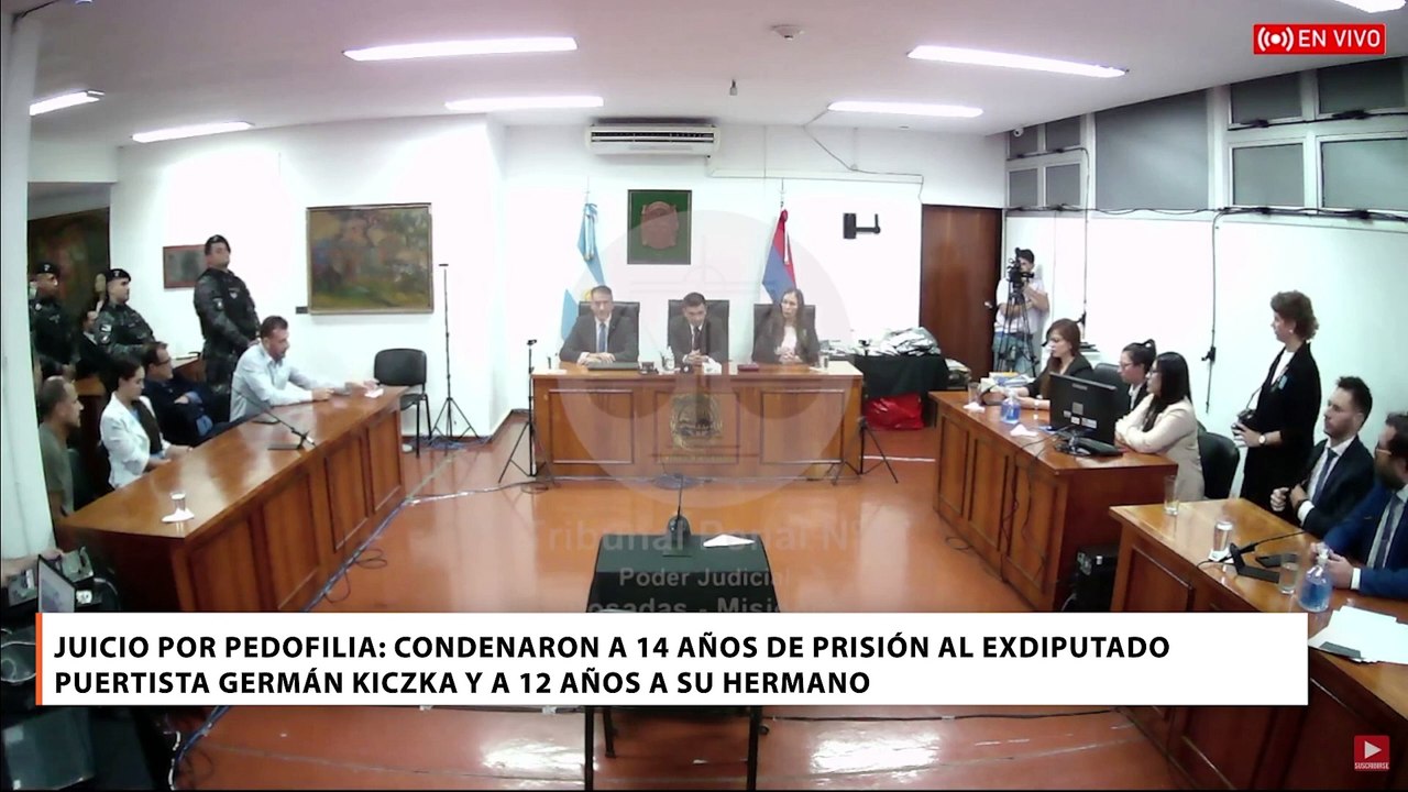 Juicio por pedofilia condenaron a 14 años de prisión al exdiputado puertista Germán Kiczka y a 12 años a su hermano