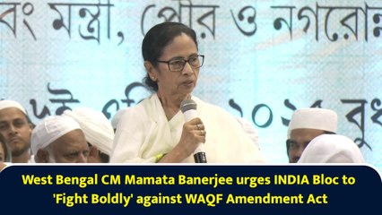 West Bengal CM Mamata Banerjee urges INDIA Bloc to 'Fight Boldly' against WAQF Amendment Act