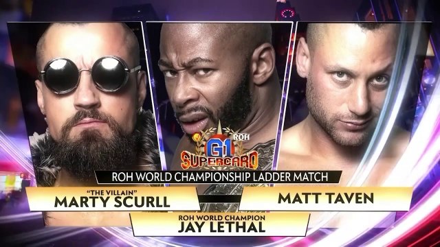 Jay Lethal vs Matt Taven vs Marty Scurll - ROH WORLD CHAMPIONSHIP 3WAY LADDER MATCH: NJPW G1 SUPERCARD (4/6/2019)