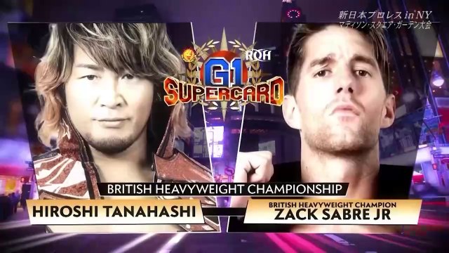 Zack Sabre Jr. vs Hiroshi Tanahashi - BRITISH HEAVYWEIGHT CHAMPIONSHIP MATCH: NJPW G1 SUPERCARD (4/6/2019)