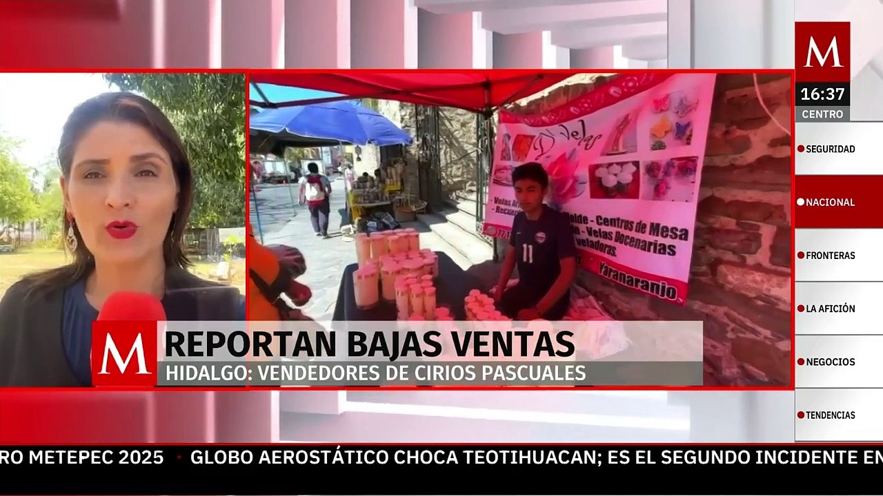 En Semana Santa 2025, vendedores de cirios pascuales en Hidalgo reportan baja en ventas
