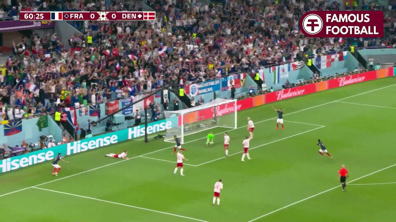 Match Highlights - France 2 vs 1 Denmark - Matchday 23 - World Cup Qatar 2022 | Famous Football