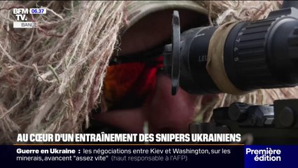 Guerre en Ukraine: Au cœur d'un entraînement des snipers ukrainiens