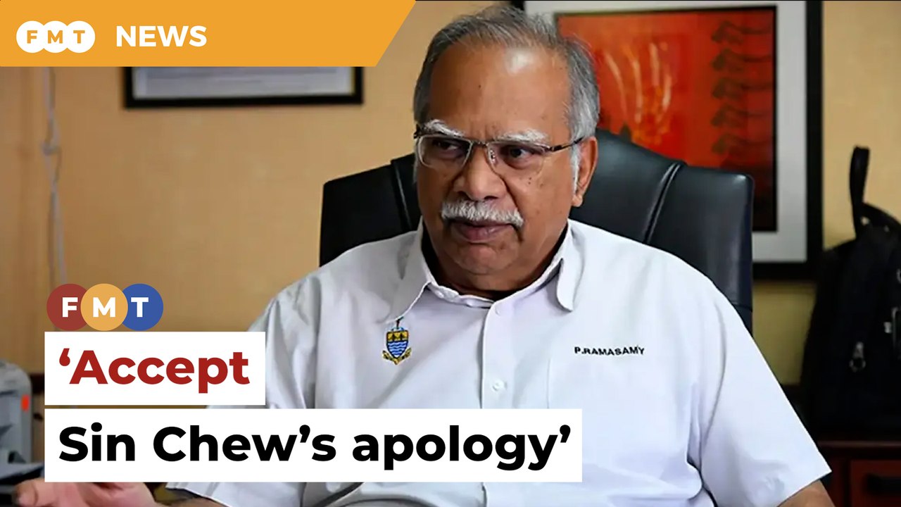 Accept Sin Chew's apology for Jalur Gemilang gaffe and move on, says Ramasamy