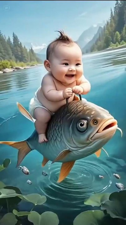 Unbelievable! Baby Rides a Giant Fish Over the Ocean 🌊🐟 #algeria #pakistan #france #uk #india #bangladesh #kidscartoon #cartoonforkids #funforkids #kidsvideo #cartoonfun #animatedseries #learnwithfu  #animation #cutefamily #shortvideo #viral #dailyfunny