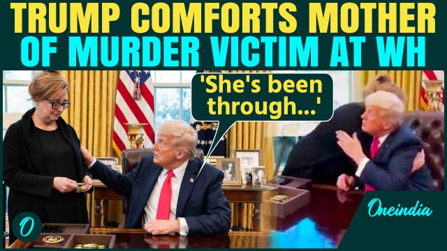 Trump Motivates Mother of Rachel for White House Presser —Hugs, Tears & Stand for Strict Deportation