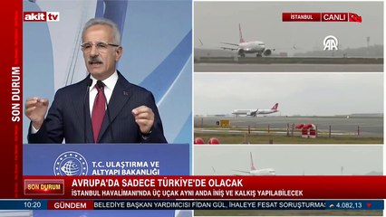 Üç uçak aynı anda iniş kalkış yapacak