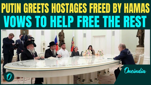 VIDEO: Putin Hosts Freed Hamas Hostages In Kremlin, Vows To Mediate Release Of Remaining Captives