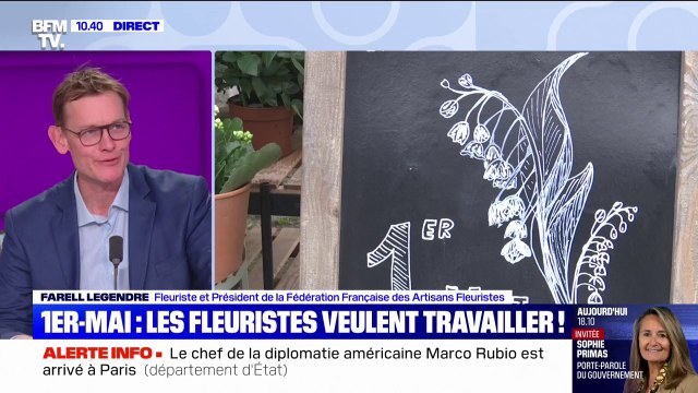 1er-mai: Le fait de ne pas pouvoir faire travailler nos collaborateurs est une véritable problématique , regrette le président de la Fédération française des artisans fleuristes