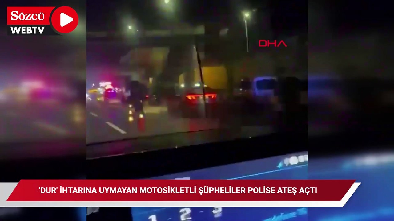 Büyükçekmece'de 'dur' ihtarına uymayan motosikletli şüpheliler polise ateş açtı