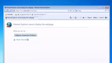 How to fix Windows 7 Internet Explorer cannot display the webpage