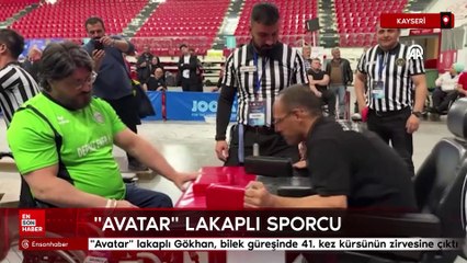 Avatar lakaplı Gökhan, bilek güreşinde 41. kez kürsünün zirvesine çıktı
