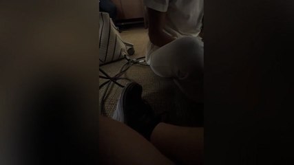Petrified FSU students take shelter under tables during shooting as alarms sound