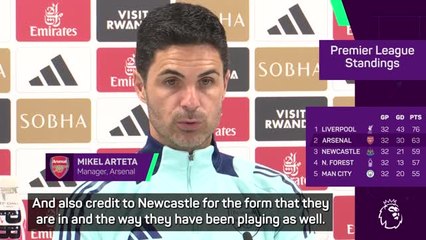 Arteta wary of second-place jeopardy after recent draws
