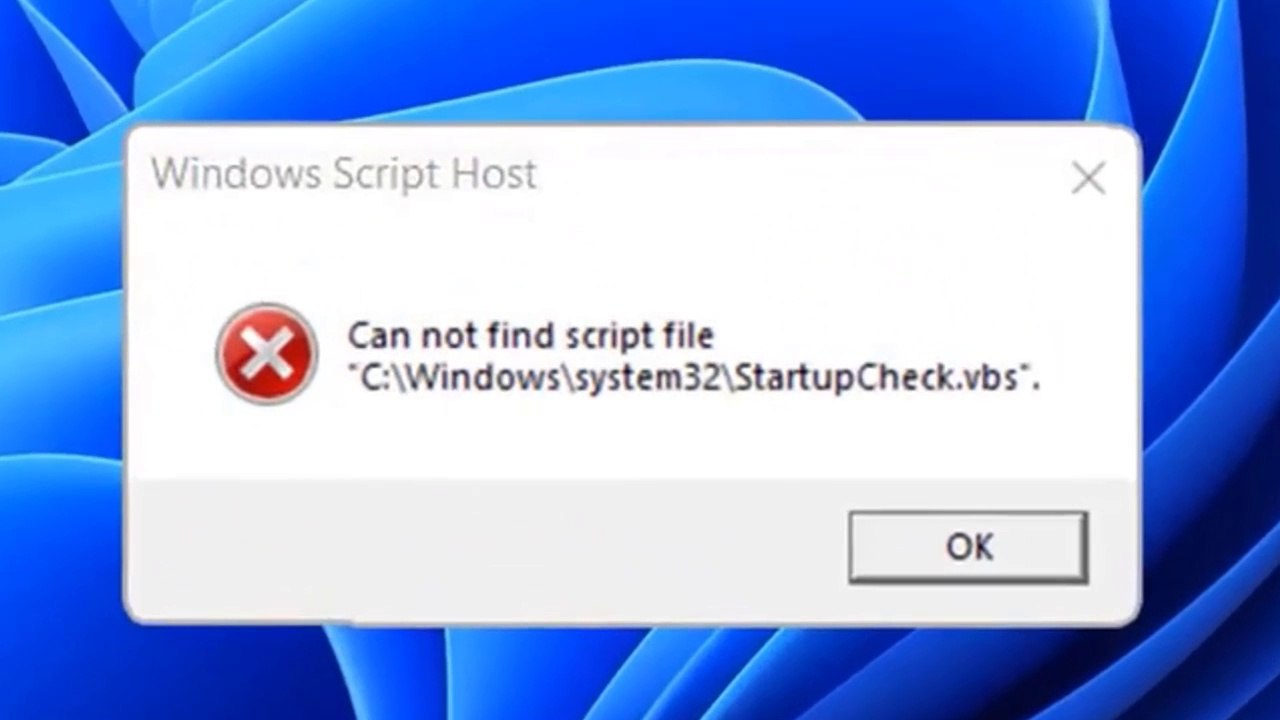 How Do i fix cannot find script file maintenance.vbs