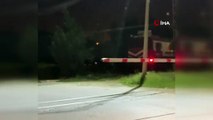Tren ile otomobil kafa kafaya böyle çarpıştı