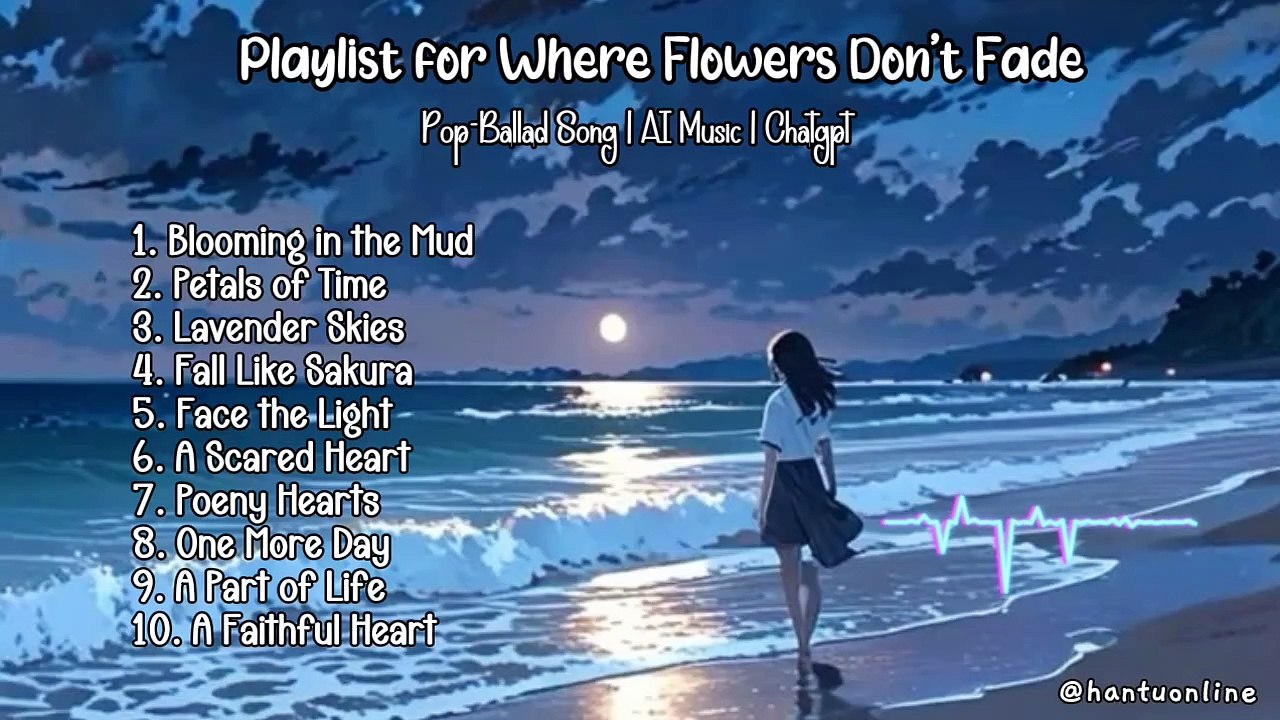 Playlist for Where Flowers Don’t Fade | Pop-Ballad Song | AI Music | Chatgpt | English Song