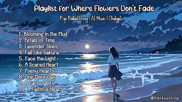 Playlist for Where Flowers Don’t Fade | Pop-Ballad Song | AI Music | Chatgpt | English Song
