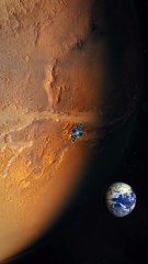 close up view of mars