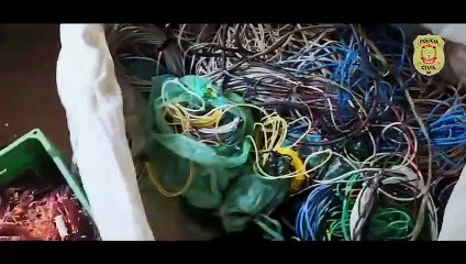 Polícia Civil apreende cerca de 200kg de fios de cobre
