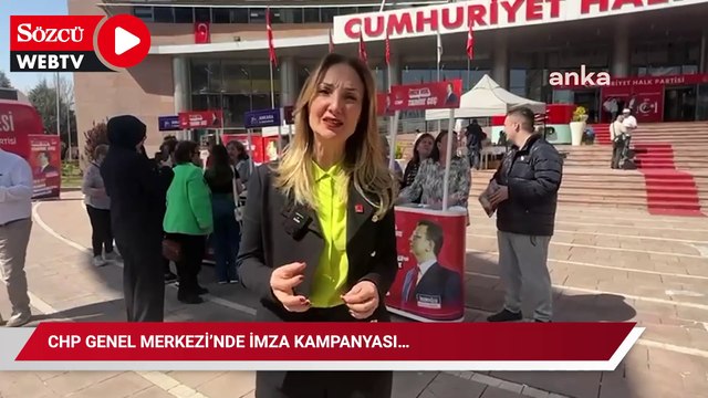 CHP Genel Merkezi’nde imza kampanyası…