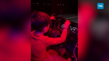 7 yaşındaki oğluna TIR kullandırıp, görüntüleri sosyal medyada paylaştı