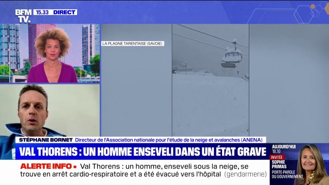 Risques d'avalanche : Le risque 5, c'est quelque chose de tout à fait exceptionnel , explique Stéphane Bornet de l'association nationale pour l'étude de la neige et avalanches