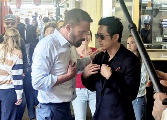 Ben Affleck and Steven Yeun spotted filming at farmers market