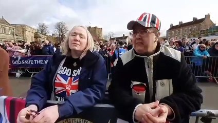 Watch as thousands of people welcome the King and Queen and show their support for the monarch after health battle