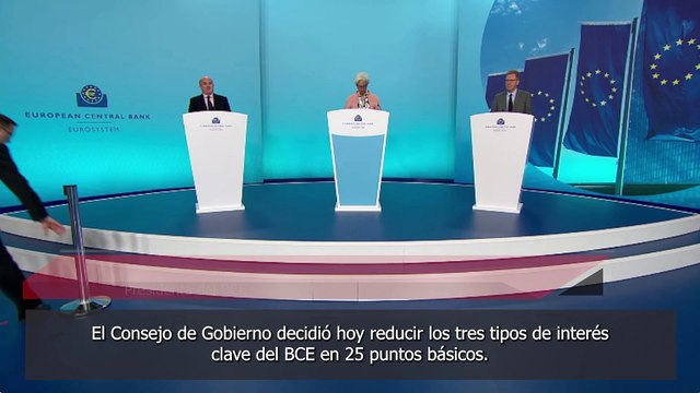 El BCE baja tipos en 25 puntos básicos y avisa del impacto arancelario
