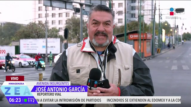 Así el aforo vehicular esta mañana en avenida Insurgentes, CDMX