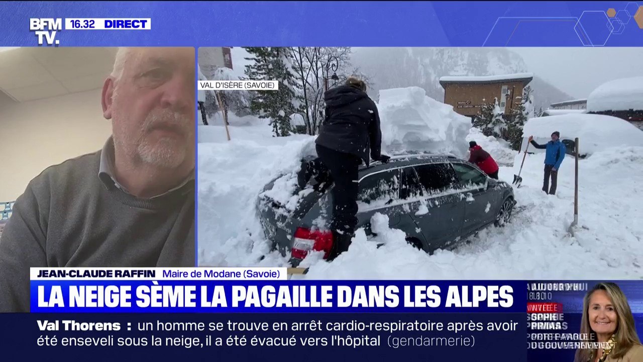 Chutes de neige: "Les routes commencent à être ouvertes", affirme Jean-Claude Raffin, maire de Modane (Savoie)