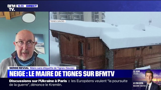Neige dans les Alpes: La circulation dans la station est réduite à zéro , affirme Serge Revial, maire de Tignes (Savoie)