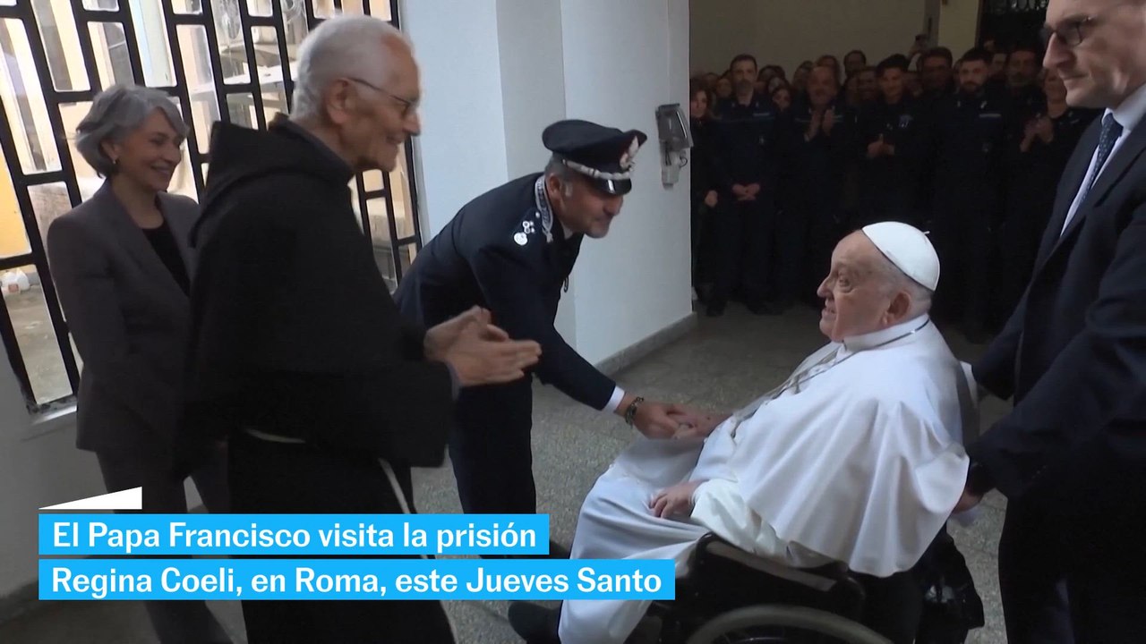 El Papa Francisco visita la prisión Regina Coeli en Jueves Santo