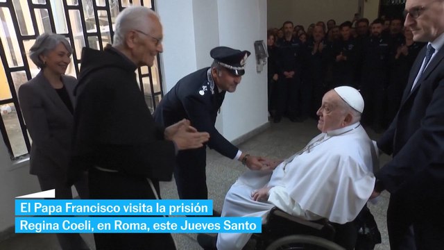El Papa Francisco visita la prisión Regina Coeli en Jueves Santo