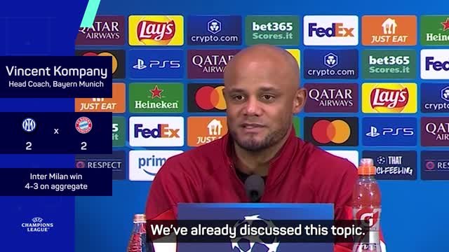 Kompany bemoans congested schedule as Bayern crash out of Champions League