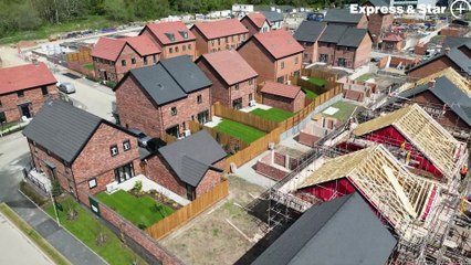 The housing development which is being built on the former Sandvik site, Manor Way, Halesowen is taking shape