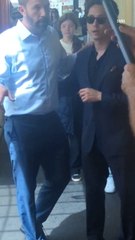 AUDIENCE: Ben Affleck and Steven Yeun Greet Fans While Filming in L.A.